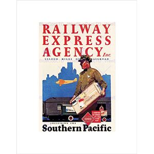 Wee Blue Coo TRAVEL RAILWAY EXPRESS AGENCY POST SERVICE TRAIN PLANE FRAMED PRINT B12X10325 Wee Blue Coo TRAVEL RAILWAY EXPRESS AGENCY POST SERVICE TRAIN PLANE FRAMED PRINT B12X10325