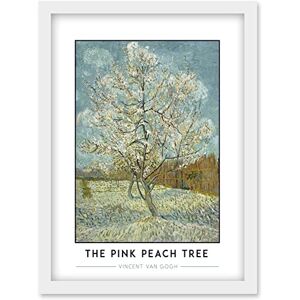 Wee Blue Coo Vincent Van Gogh The Pink Peach Tree Post-Impressionist Painting Artwork Framed Wall Art Print A4 Wee Blue Coo Vincent Van Gogh The Pink Peach Tree Post-Impressionist Painting Artwork Framed Wall Art Print A4