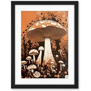 Artery8 Vintage Mushroom Red Cap Fungi Pastel Orange Brown Earthy Aesthetic Kitchen Artwork Framed Wall Art Print 18X24 Inch Artery8 Vintage Mushroom Red Cap Fungi Pastel Orange Brown Earthy Aesthetic Kitchen Artwork Framed Wall Art Print 18X24 Inch