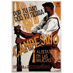 Wee Blue Coo War Spanish Civil JSU Socialism Republican Spain Picture Wall Art Print Wee Blue Coo War Spanish Civil JSU Socialism Republican Spain Picture Wall Art Print