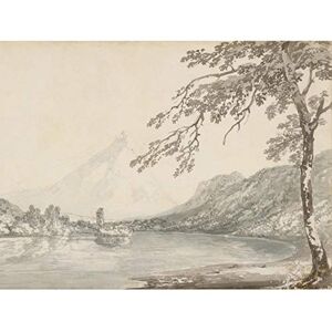 Fine Art Prints Kunstdruck auf Leinwand, Motiv: Turner On The Aar Between Unterseen And Lake Of Brienz, groß, Premium-Poster Fine Art Prints Kunstdruck auf Leinwand, Motiv: Turner On The Aar Between Unterseen And Lake Of Brienz, groß, Premium-Poster