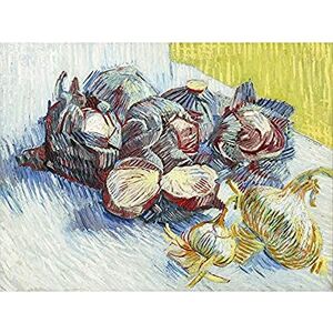 Fine Art Prints Vincent Van Gogh Red Cabbages and Zwiebeln, Kunstdruck auf Leinwand, Premium-Wanddekoration, Poster Fine Art Prints Vincent Van Gogh Red Cabbages and Zwiebeln, Kunstdruck auf Leinwand, Premium-Wanddekoration, Poster
