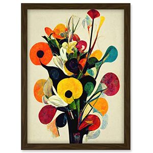 Doppelganger33 LTD Abstract Kandinsky Inspired Multicolour Flower Bouquet In Vase Artwork Framed A3 Wall Art Print Doppelganger33 LTD Abstract Kandinsky Inspired Multicolour Flower Bouquet In Vase Artwork Framed A3 Wall Art Print