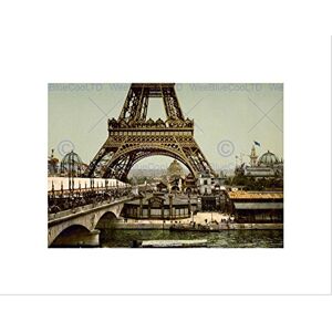 Wee Blue Coo VINTAGE CITYSCAPE EIFFEL TOWER SURROUNDS PARIS FRANCE FRAMED ART PRINT B12X11755 Wee Blue Coo VINTAGE CITYSCAPE EIFFEL TOWER SURROUNDS PARIS FRANCE FRAMED ART PRINT B12X11755
