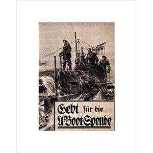 Wee Blue Coo WAR FUND U-BOAT SUBMARINE NAVY FIRST WORLD GERMANY FRAMED ART PRINT B12X1911 Wee Blue Coo WAR FUND U-BOAT SUBMARINE NAVY FIRST WORLD GERMANY FRAMED ART PRINT B12X1911