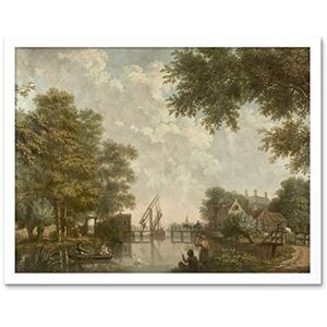 Artery8 Andriessen Dutch Landscape River Trees Painting Art Print Framed Poster Wall Decor 12x16 inch Artery8 Andriessen Dutch Landscape River Trees Painting Art Print Framed Poster Wall Decor 12x16 inch