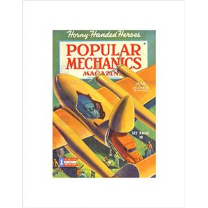Wee Blue Coo Magazine Cover Popular Mechanics Plane Carrier Heroes War Wall Art Print Wee Blue Coo Magazine Cover Popular Mechanics Plane Carrier Heroes War Wall Art Print