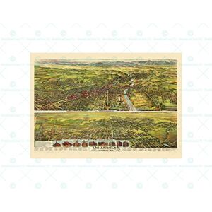 Wee Blue Coo Map Los Angeles California 1894 Wall Art Print Wee Blue Coo Map Los Angeles California 1894 Wall Art Print