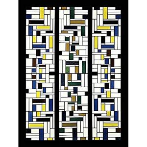 Wee Blue Coo Van Doesburg Stained Glass Composition IV Unframed Wall Art Print Poster Home Decor Premium Wee Blue Coo Van Doesburg Stained Glass Composition IV Unframed Wall Art Print Poster Home Decor Premium