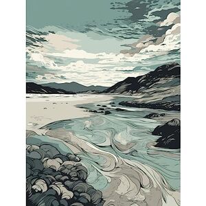 Artery8 Luskentyre Beach Coastal Landscape Illustration Extra Large XL Wall Art Poster Print Artery8 Luskentyre Beach Coastal Landscape Illustration Extra Large XL Wall Art Poster Print