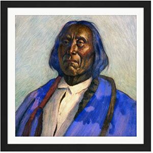 Fine Art Prints Sharp Red Cloud Native American Sioux Painting Square Wooden Framed Wall Art Print Picture 16X16 Inch Fine Art Prints Sharp Red Cloud Native American Sioux Painting Square Wooden Framed Wall Art Print Picture 16X16 Inch