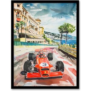 Artery8 Vintage Motor Sport Monaco Car Race Painting Man Cave Artwork Framed Wall Art Print 18X24 Inch Artery8 Vintage Motor Sport Monaco Car Race Painting Man Cave Artwork Framed Wall Art Print 18X24 Inch