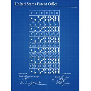 Artery8 Louineau Dominos Game Pieces 1873 Patent Plan Large Wall Art Poster Print Thick Paper 18X24 Inch Artery8 Louineau Dominos Game Pieces 1873 Patent Plan Large Wall Art Poster Print Thick Paper 18X24 Inch