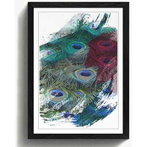 Arty Pie Framed Print Black A2 (24.5x18 Inch) Peacock Feathers V2, Wood, Multi-Colour, 60 x 42 x 2 cm Arty Pie Framed Print Black A2 (24.5x18 Inch) Peacock Feathers V2, Wood, Multi-Colour, 60 x 42 x 2 cm