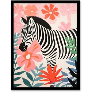Artery8 Unsuccessful Camouflage Pastel Colour Pink Blue Floral Zebra Portrait Bright Graphic Painting Artwork Framed Wall Art Print A4 Artery8 Unsuccessful Camouflage Pastel Colour Pink Blue Floral Zebra Portrait Bright Graphic Painting Artwork Framed Wall Art Print A4