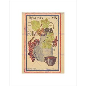 Wee Blue Coo Advert Drink Alcohol Vino Wine Grape Bottle France Wall Art Print Wee Blue Coo Advert Drink Alcohol Vino Wine Grape Bottle France Wall Art Print