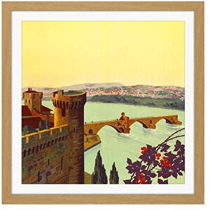Fine Art Prints Pont Saint Benezet Avignon Rhone Bridge Square Wooden Framed Wall Art Print Picture 16X16 Inch Fine Art Prints Pont Saint Benezet Avignon Rhone Bridge Square Wooden Framed Wall Art Print Picture 16X16 Inch
