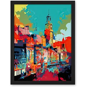 Artery8 Nottingham City England Cityscape Vibrant Abstract Artwork Framed Wall Art Print 18X24 Inch Artery8 Nottingham City England Cityscape Vibrant Abstract Artwork Framed Wall Art Print 18X24 Inch