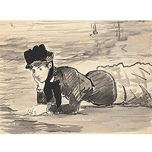 Fine Art Prints Edouard Manet Frau liegt am Strand, Annabel Lee, ungerahmt, Wandkunstdruck, Poster, Heimdekoration, Premium Fine Art Prints Edouard Manet Frau liegt am Strand, Annabel Lee, ungerahmt, Wandkunstdruck, Poster, Heimdekoration, Premium