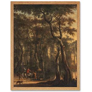 Artery8 Hackaert Hunters In The Woods Landscape Painting Art Print Framed Poster Wall Decor 12x16 inch Artery8 Hackaert Hunters In The Woods Landscape Painting Art Print Framed Poster Wall Decor 12x16 inch