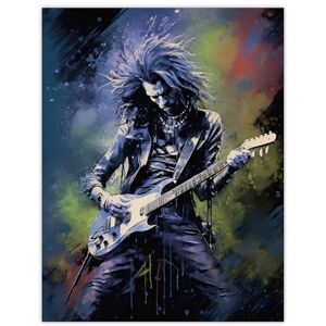 Artery8 Gothic Metal Guitar Virtuoso Colourful Artwork Musician Playing Music Solo Large Wall Art Poster Print Thick Paper 18X24 Inch Artery8 Gothic Metal Guitar Virtuoso Colourful Artwork Musician Playing Music Solo Large Wall Art Poster Print Thick Paper 18X24 Inch