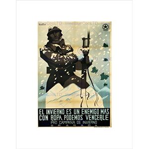 Wee Blue Coo WAR SPANISH CIVIL WINTER CAMPAIGN UGT REPUBLICAN SPAIN FRAMED ART PRINT B12X2087 Wee Blue Coo WAR SPANISH CIVIL WINTER CAMPAIGN UGT REPUBLICAN SPAIN FRAMED ART PRINT B12X2087
