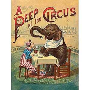 Artery8 McLoughlin Book Cover Circus 1887 Elephant Clown Unframed Wall Art Print Poster Home Decor Premium Artery8 McLoughlin Book Cover Circus 1887 Elephant Clown Unframed Wall Art Print Poster Home Decor Premium