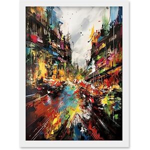 Artery8 City Life Traffic Grey Abstract Action Cityscape Artwork Framed Wall Art Print A4 Artery8 City Life Traffic Grey Abstract Action Cityscape Artwork Framed Wall Art Print A4