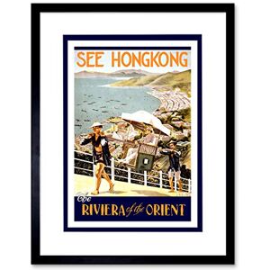 Wee Blue Coo Travel Hong Kong Riviera Orient Ad Framed Art Print Picture F12X1386 Wee Blue Coo Travel Hong Kong Riviera Orient Ad Framed Art Print Picture F12X1386