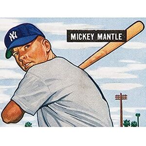 Artery8 Bowman Mickey Mantle Baseball Card Portrait Unframed Wall Art Print Poster Home Decor Premium Artery8 Bowman Mickey Mantle Baseball Card Portrait Unframed Wall Art Print Poster Home Decor Premium