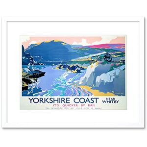 Wee Blue Coo Travel Yorkshire Whitby England UK Steam Train Gulls Sea Framed Wall Art Print Wee Blue Coo Travel Yorkshire Whitby England UK Steam Train Gulls Sea Framed Wall Art Print