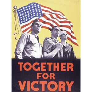 Fine Art Prints War WWII USA Together Victory Flag Services Werbung Premium Wall Art Canvas Print 45,7 x 61 cm Fine Art Prints War WWII USA Together Victory Flag Services Werbung Premium Wall Art Canvas Print 45,7 x 61 cm