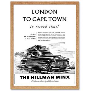 Wee Blue Coo Advert Car Automobile London Cape Town Record Time UK Art Print Framed Poster Wall Decor 12X16 Inch Wee Blue Coo Advert Car Automobile London Cape Town Record Time UK Art Print Framed Poster Wall Decor 12X16 Inch
