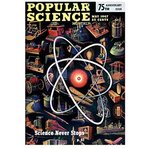 Wee Blue Coo Science Magazine Cover Popular Invention Atom USA Wall Art Print Wee Blue Coo Science Magazine Cover Popular Invention Atom USA Wall Art Print