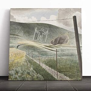 Big Box Art Canvas Print Wall Art Eric Ravilious The Wilmington Giant Mounted & Stretched Box Frame Picture Home Decor for Kitchen, Living Room, Bedroom, Hallway, Muli-Colour, 14x14 Inch Big Box Art Canvas Print Wall Art Eric Ravilious The Wilmington Giant Mounted & Stretched Box Frame Picture Home Decor for Kitchen, Living Room, Bedroom, Hallway, Muli-Colour, 14x14 Inch