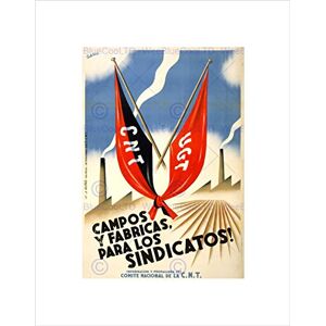 Wee Blue Coo WAR SPANISH CIVIL CNT FAI FIELD FACTORY UNION REPUBLICAN LEFT ART PRINT B12X5829 Wee Blue Coo WAR SPANISH CIVIL CNT FAI FIELD FACTORY UNION REPUBLICAN LEFT ART PRINT B12X5829