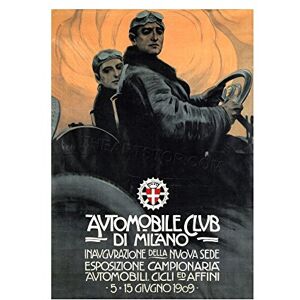 Wee Blue Coo Vintage Ad Automobile Club Car Milan Italy Champion Wall Art Print Wee Blue Coo Vintage Ad Automobile Club Car Milan Italy Champion Wall Art Print