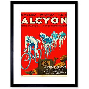 Wee Blue Coo Alcyon Cycles Event Tour Europe Artwork Framed Wall Art Print 12X16 Inch Wee Blue Coo Alcyon Cycles Event Tour Europe Artwork Framed Wall Art Print 12X16 Inch