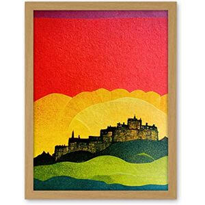 Wee Blue Coo Modern Edinburgh Castle Vibrant Rainbow Colour Sunset Scottish Cityscape Coral Yellow Green Blue Artwork Framed Wall Art Print 18X24 Inch Wee Blue Coo Modern Edinburgh Castle Vibrant Rainbow Colour Sunset Scottish Cityscape Coral Yellow Green Blue Artwork Framed Wall Art Print 18X24 Inch