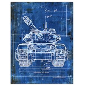 Artery8 Tank Blueprint Drawing Detailed Military Vehicle Man Cave Fathers Day Large Wall Art Poster Print Thick Paper 18X24 Inch Artery8 Tank Blueprint Drawing Detailed Military Vehicle Man Cave Fathers Day Large Wall Art Poster Print Thick Paper 18X24 Inch