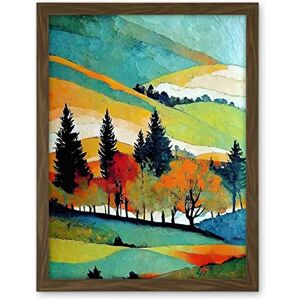 Wee Blue Coo Colourful Autumn Landscape Scotland Hillside Forest Oil Painting Artwork Framed Wall Art Print 18X24 Inch Wee Blue Coo Colourful Autumn Landscape Scotland Hillside Forest Oil Painting Artwork Framed Wall Art Print 18X24 Inch