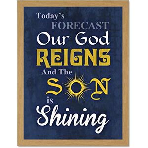 Wee Blue Coo Forecast God Reigns Son Shining Quote Typography Religion Christ Large Framed Art Print Poster Wall Decor 18x24 inch Wee Blue Coo Forecast God Reigns Son Shining Quote Typography Religion Christ Large Framed Art Print Poster Wall Decor 18x24 inch