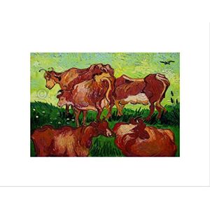 Wee Blue Coo VAN GOGH LES VACHES OLD MASTER BLACK FRAMED ART PRINT PICTURE B12X2100 Wee Blue Coo VAN GOGH LES VACHES OLD MASTER BLACK FRAMED ART PRINT PICTURE B12X2100