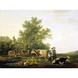 Artery8 Van Strij Milking Time Cow Landscape Painting Unframed Wall Art Print Poster Home Decor Premium Artery8 Van Strij Milking Time Cow Landscape Painting Unframed Wall Art Print Poster Home Decor Premium