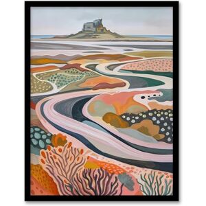 Artery8 Holy Island Landscape Lindisfarne Castle Painting Living Room Artwork Framed Wall Art Print 18X24 Inch Artery8 Holy Island Landscape Lindisfarne Castle Painting Living Room Artwork Framed Wall Art Print 18X24 Inch