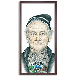 Wee Blue Coo Bill Murray Tattoo Wayne Maguire Inked Ikons Long Panel Framed Wall Art Print Wee Blue Coo Bill Murray Tattoo Wayne Maguire Inked Ikons Long Panel Framed Wall Art Print