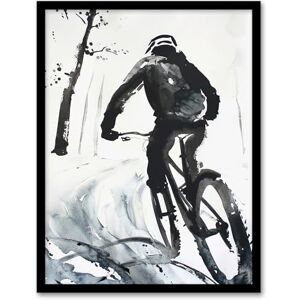 Artery8 Abstract Mountain Biker Biking Winter Landscape Man Cave Artwork Framed Wall Art Print A4 Artery8 Abstract Mountain Biker Biking Winter Landscape Man Cave Artwork Framed Wall Art Print A4