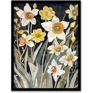 Artery8 Dark Daffodils in Bloom Artwork Spring Floral Living Room Artwork Framed Wall Art Print A4 Artery8 Dark Daffodils in Bloom Artwork Spring Floral Living Room Artwork Framed Wall Art Print A4