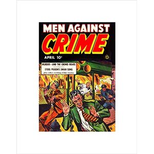 Wee Blue Coo MAGAZINE COVER 1951 MEN AGAINST CRIME SHOOT OUT GUNS FRAMED ART PRINT B12X10744 Wee Blue Coo MAGAZINE COVER 1951 MEN AGAINST CRIME SHOOT OUT GUNS FRAMED ART PRINT B12X10744