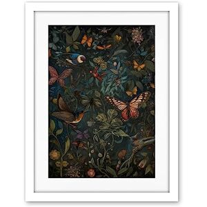 Artery8 William Morris Style Plants Birds and Butterflies Artwork Framed Wall Art Print 18X24 Inch Artery8 William Morris Style Plants Birds and Butterflies Artwork Framed Wall Art Print 18X24 Inch